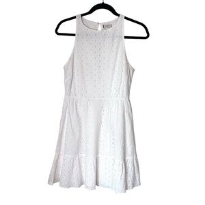 Aritzia Sunday Best White Eyelet Lace High A-Line Dress- Size 6